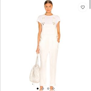 White Linen Overalls